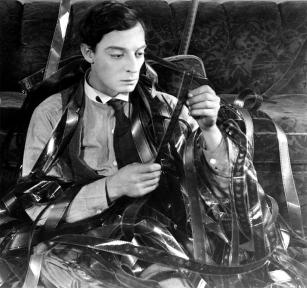 Buster Keaton in 'Sherlock Jr.', 1924, publiciteitsfoto.