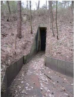 De ingang van de EYE nitraatbunker in Heemskerk.