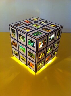 Lamp van oude dia's