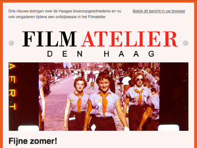 Nieuwbrief Zomer 2016 Film Atelier Den Haag