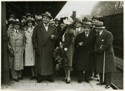 Emil Jannings komt aan in Den Haag, oktober 1930.