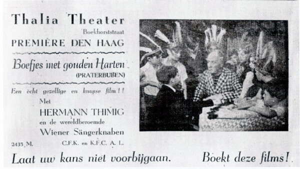 Advertentie van Thalia, Nieuw Weekblad voor de Cinematografie, 28 juli 1950.