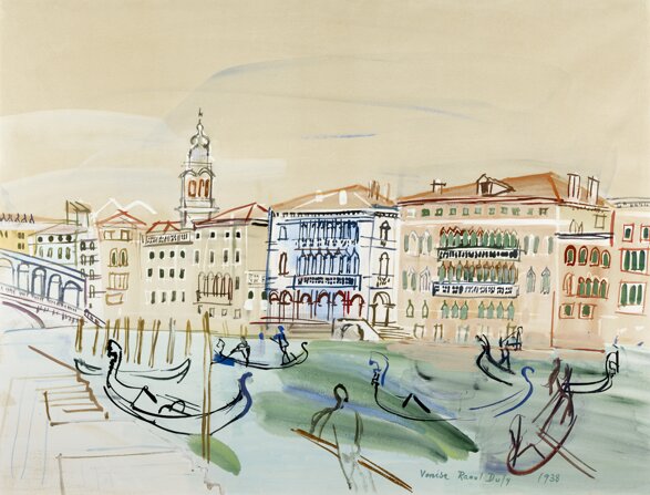 Venise, le Grand Canal et le Pont du Rialto, 1938. Door: Raoul Dufy. Venise, le Grand Canal et le Pont du Rialto, 1938. Door: Raoul Dufy.