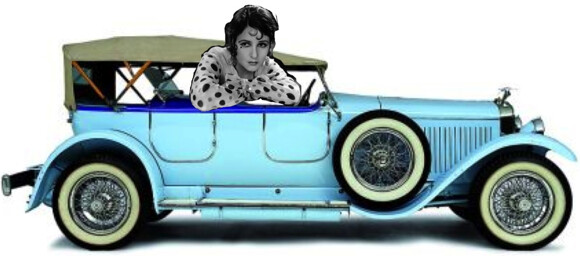 Norma Talmadge in haar Hispano Suiza, 1924.