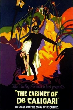 Cabinet of Dr. Caligari, 1920, Werner Krauss, Conrad Veidt, Friedrich, Movie Poster Painting