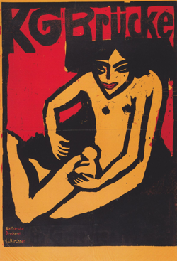 Künstler Gruppe Brücke - Ernst Ludwig Kirchner: Ausstellungsplakat der Galerie Arnold in Dresden, 1910