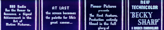 Bron: bioscooptrailer Becky Sharp, 1935