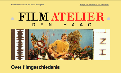 Nieuwsbrief Filmatelier Herfst 2016 Nieuwsbrief Filmatelier Herfst 2016